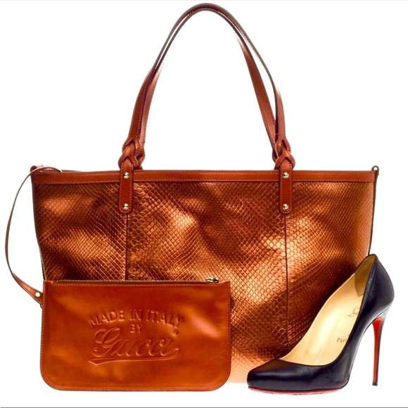 Python Skin GUCCI Tote Bag - Picture 3 of 5